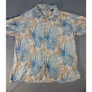 Margaritaville Men's XL Silk Linen Blend Tropical Hawaiian Shirt